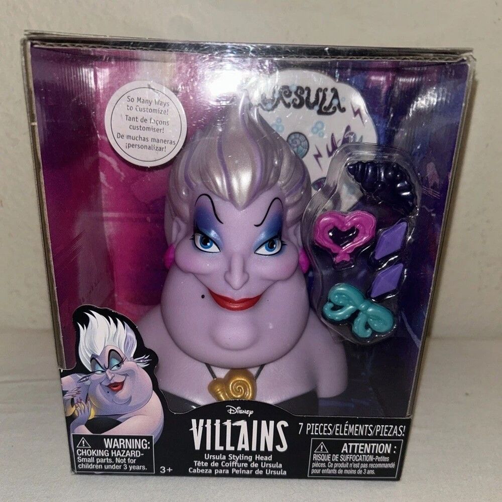 Disney Villains Ursula Fierce N Fun Styling Head 10" Toy Doll Little Mermaid New